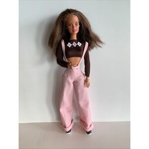 Barbie Teresa Doll Perfect Pink 1997 Pink Overalls, Brown Shirt, Brown Shoes